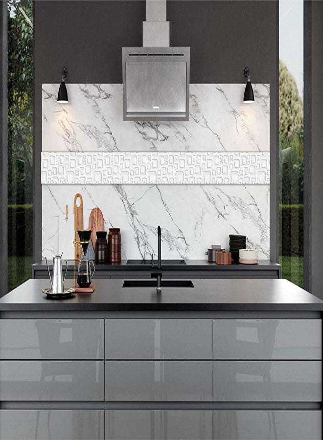 DECOR PRODUCTION Wall Tile Stickers for Living Room Bedroom Kitchen Stylish Walls | Home and Office Decor (Self Adhesive Vinyl, Size-6x48 inch Each Tile i.e 3 Strips of 6x48 inch)_51 - Image 3